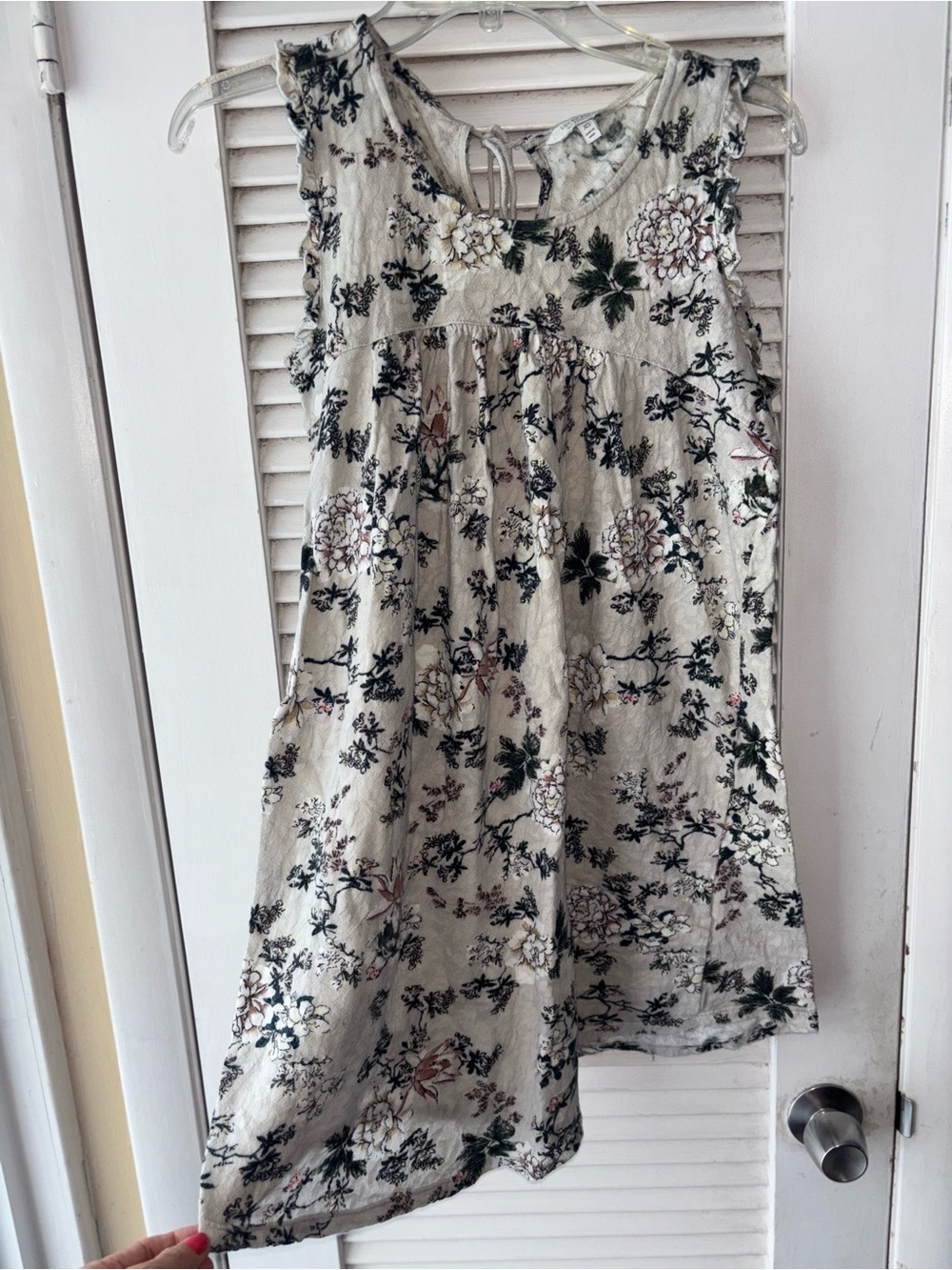 Lucky Brand Cream Floral Sleeveless Dress